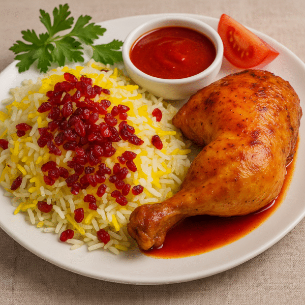 Zereshk polo with chicken